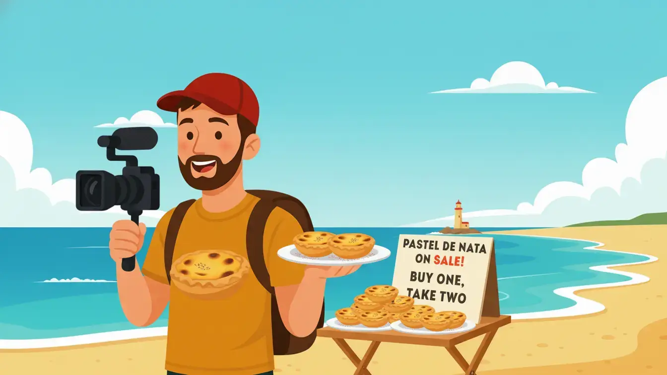Ilustração do Ben a vender serviços a preços mais baixos em Portugal, representando vantagem competitiva resultante de menor tributação