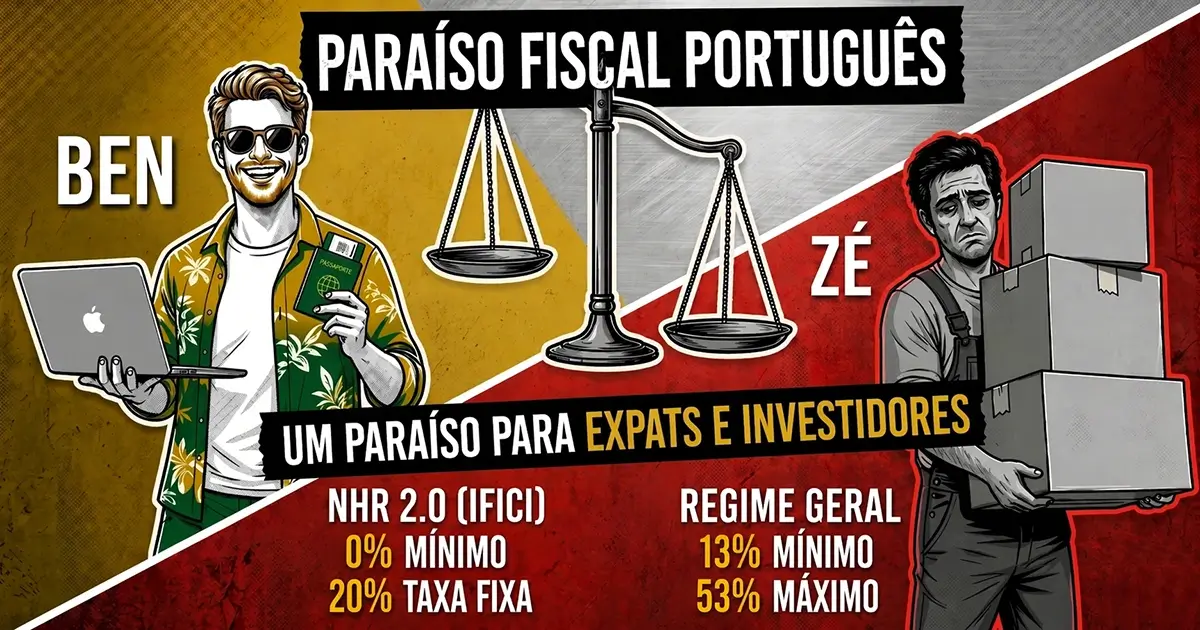 Ilustração geral dos regimes fiscais IFICI e antigo RNH em Portugal